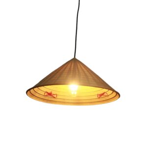 Lustre chapeau conique vietnamien