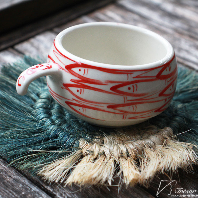 Sous-verres en fibre de bananier émeraude et naturels – Image 4